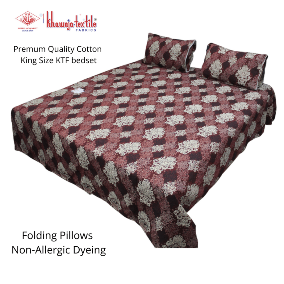 Premum Quality Cotton King SizeKTF bedset